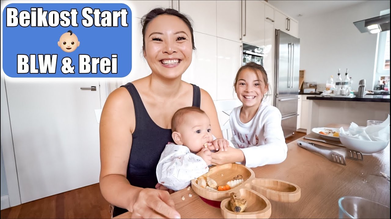 Babys 1. Essen 👶🏻 Beikost Start mit BLW & Brei! Selber kochen | Mama VLOG | Mamiseelen