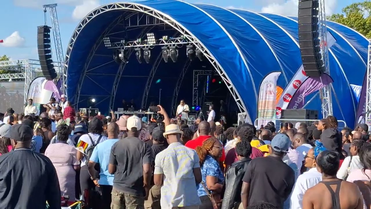 Cody aka Rank Marshall escorted off stage during Holy Ten's performance at Zimfest 2023