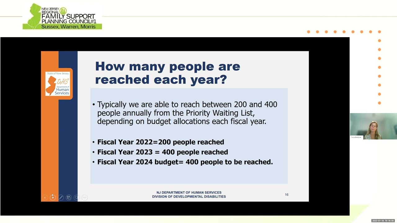 Conversation about the DDD's Community Care Program and Waiting List