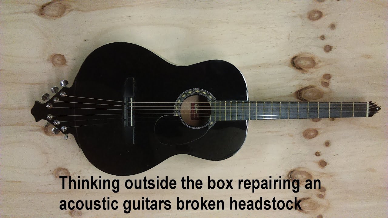 thinking outside the box : repairing an acoustic guitars broken headstock -headless acoustic guitar