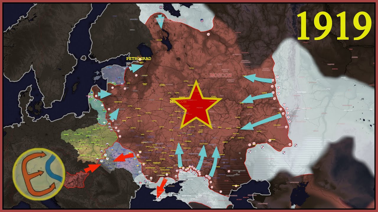 Russian Civil War V: Soviet Russia encircled by fronts