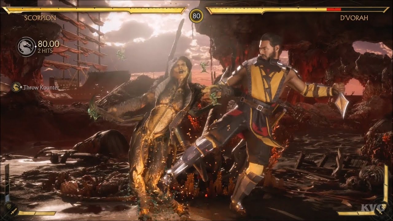 Mortal Kombat 11 - Scorpion vs D'Vorah (Story Battle 38) [HD]