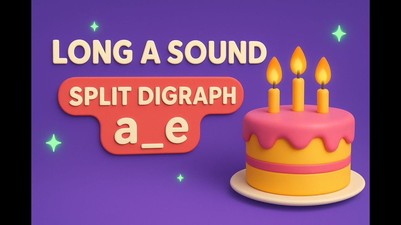 Learn the Long A Sound | Split Digraph a-e Words for Kids