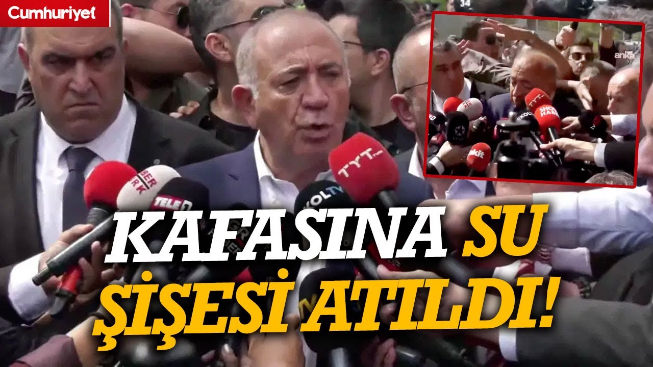 Kayyum G&uuml;rsel Tekin'den, CHP İstanbul İl Başkanlığı &ouml;n&uuml;nde ilk a&ccedil;ıklama: Kafasına su şişesi atıldı!