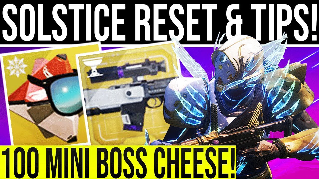 Destiny 2. Solstice DLC RESET! 100 Mini Boss Cheese, Easy Melee Final Blows, Vendors, 200K Nightfall
