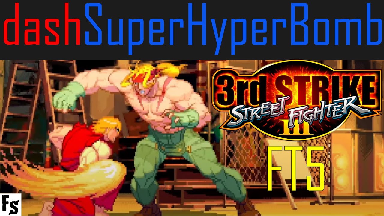 Street Fighter III: Third Strike - dash [Ken] vs SuperHyperBomb [Alex] (Fightcade FT5)