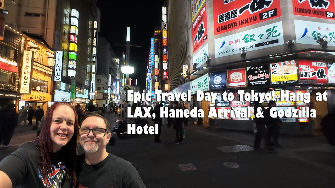 Epic Travel Day to Tokyo! Hang at LAX, Haneda Arrival & Godzilla Hotel 🗼🔥 #tokyo #japan #shinjuku