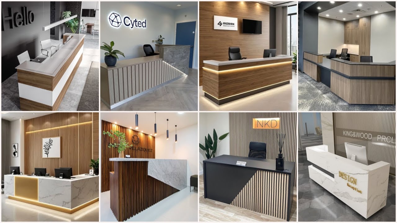 50 идей дизайна офисной стойки регистрации 2025 | Современный дизайн стойки регистрации | Стол-пр...