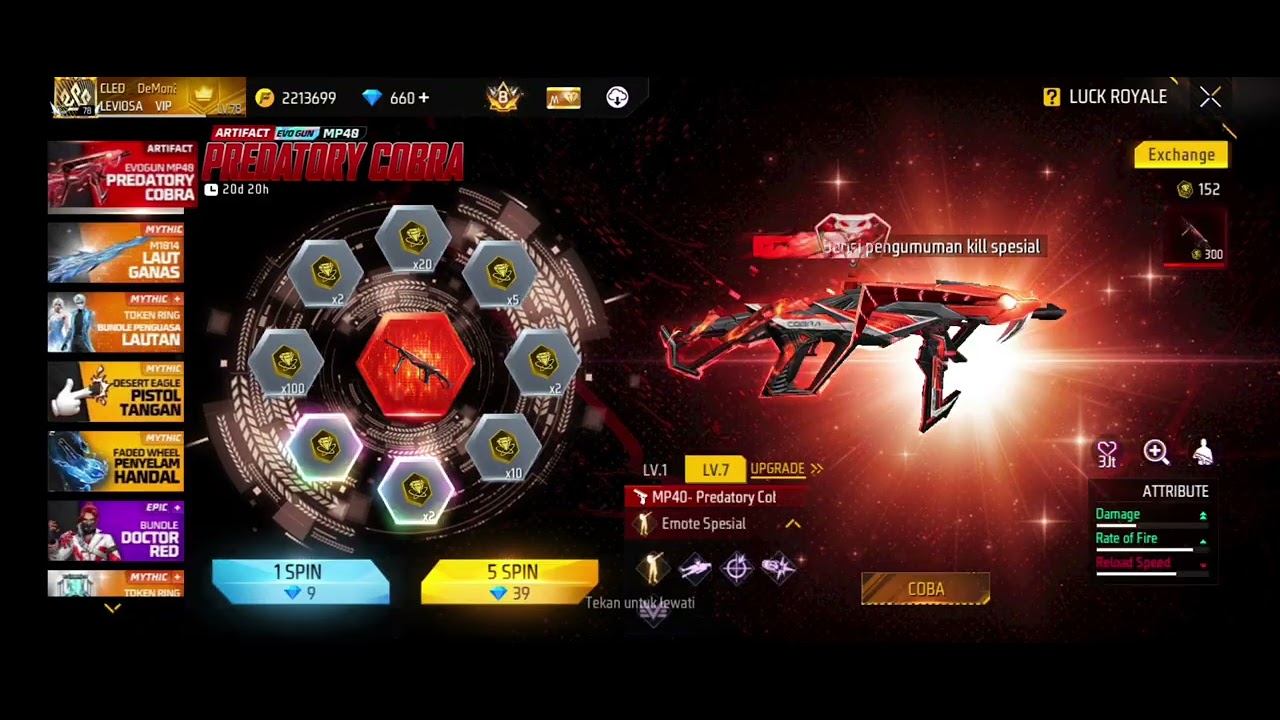 Spin evo mp40 cobra kira