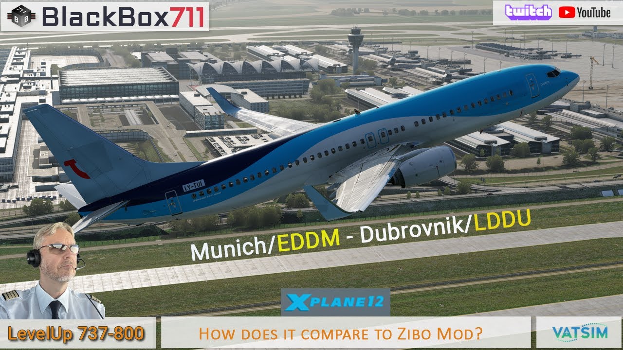 X-Plane 12 - LevelUp 737-800 | Munich/EDDM to Dubrovnik/LDDU | VATSIM