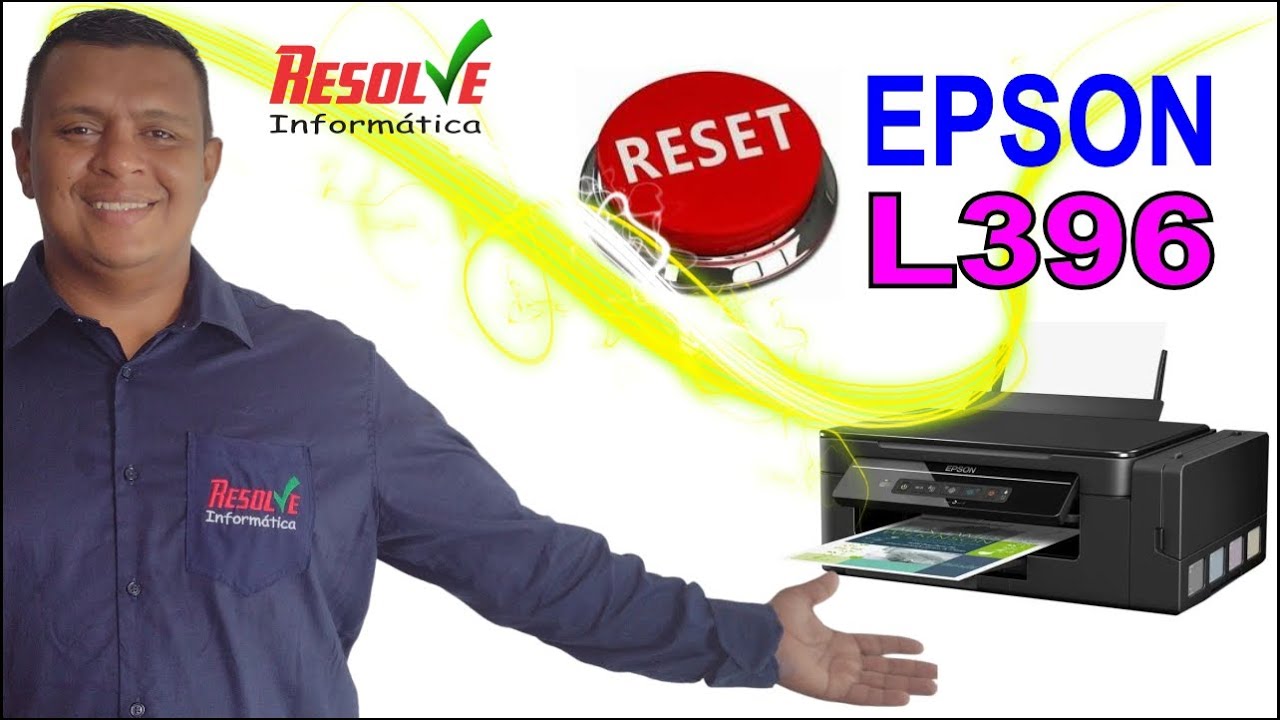 ✅ Reset Epson L396. Luz do papel e tinta piscando alternadamente Almofada chegou ao fim da vida útil