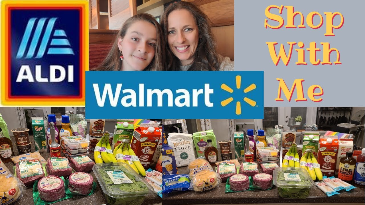 Aldi Walmart Shop with me | DITL | Who did we SEE at Walmart??