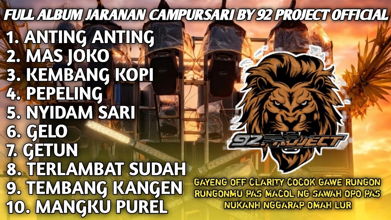 JARANAN CAMPURSARI FULL ALBUM BY 92 PROJECT OFFICIAL
