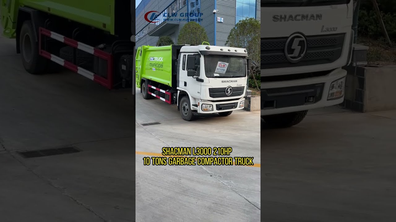 10 tons Compactor Garbage Truck Shacman L3000 210HP