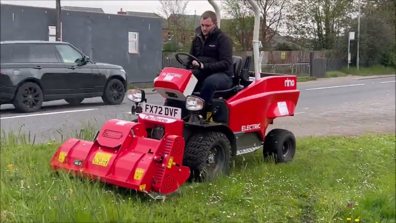 RINO Electric Power Unit Fitted With Flail Deck Unit