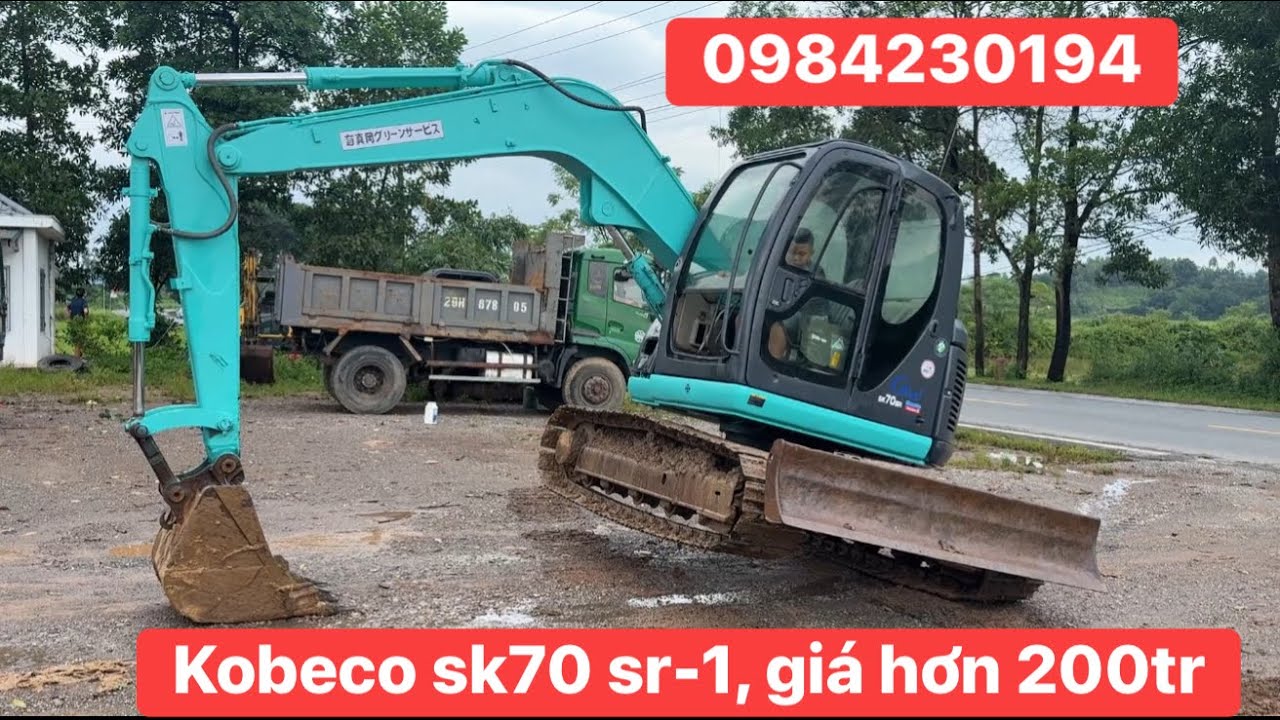 Bán kobeco sk70sr-1, sản xuất 2007, máy chất, cầu xích đẹp: 0984230194