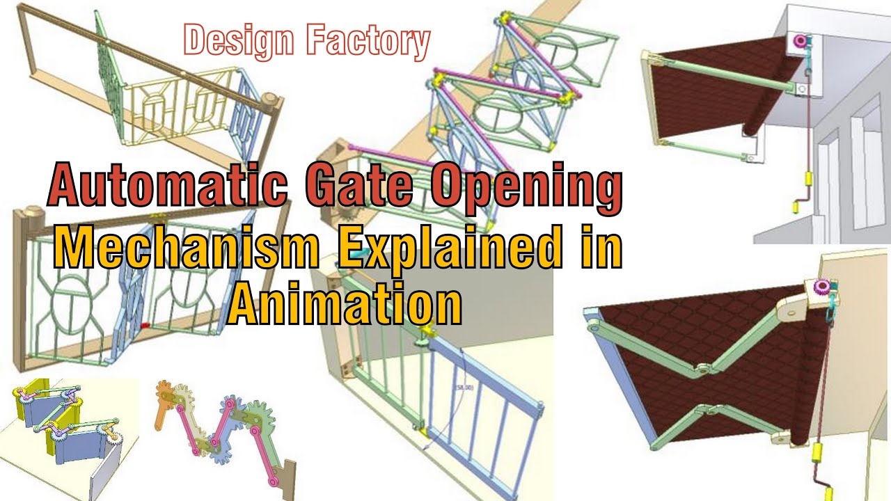 Automatic Gate Opening Mechanism Explained in Animation|Mini Projects|Mechanical|Design Factory|2020