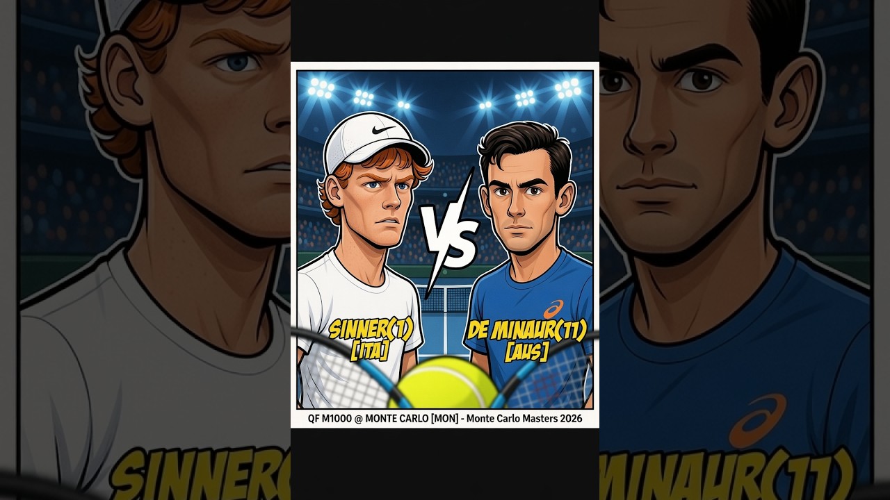 Sinner(1) [ITA] vs De Minaur(11) [AUS] 6-3 6-4 QF Monte Carlo [MON] M1000   RMC Masters 2026 Ep26