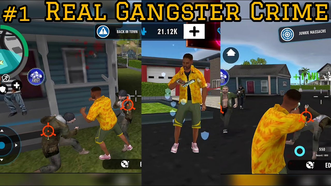 Kill junkies and gangsters | buy new guns | Making money by missions | Real Gangster Crime V5.8.2
