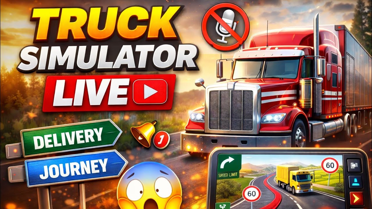 🚚 Truck Simulator Live | Delivery Mission | Mic Off Gameplay 🔴