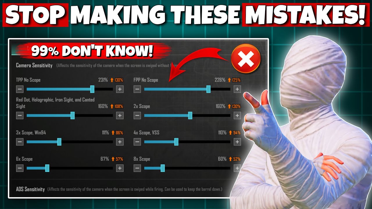 Top 5 Sensitivity Mistakes Every Noob Makes | PUBG Mobile Best Sensitivity Settings to Get Better