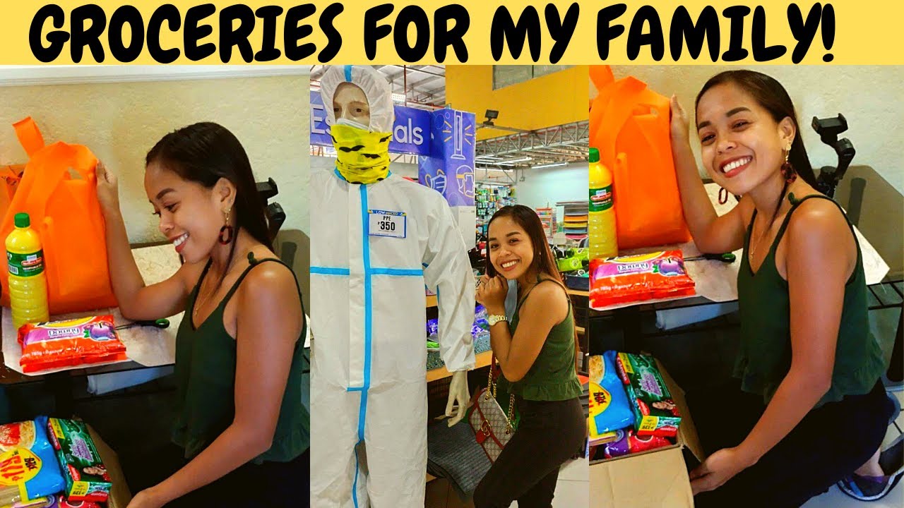 Filipina  Getting Grocery Surprise for the family in the Province