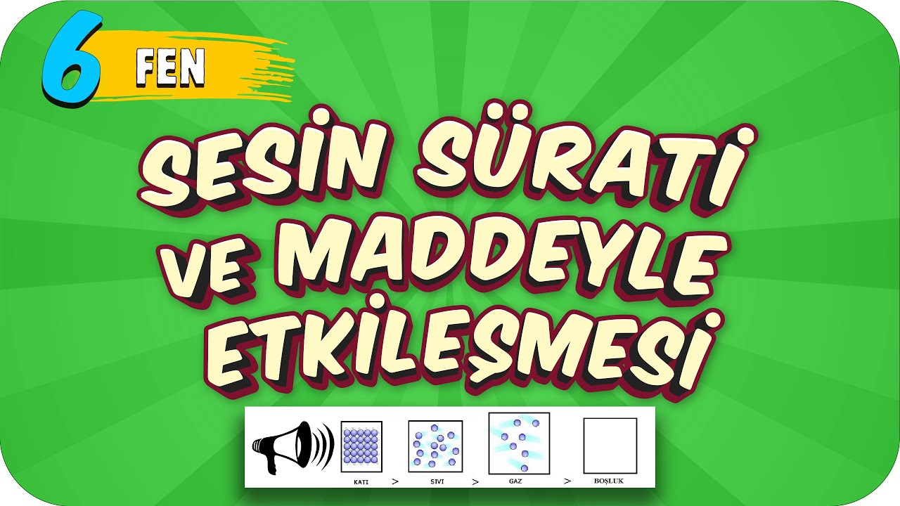 6. Sınıf Fen: Sesin Sürati ve Maddeyle Etkileşimi #2022