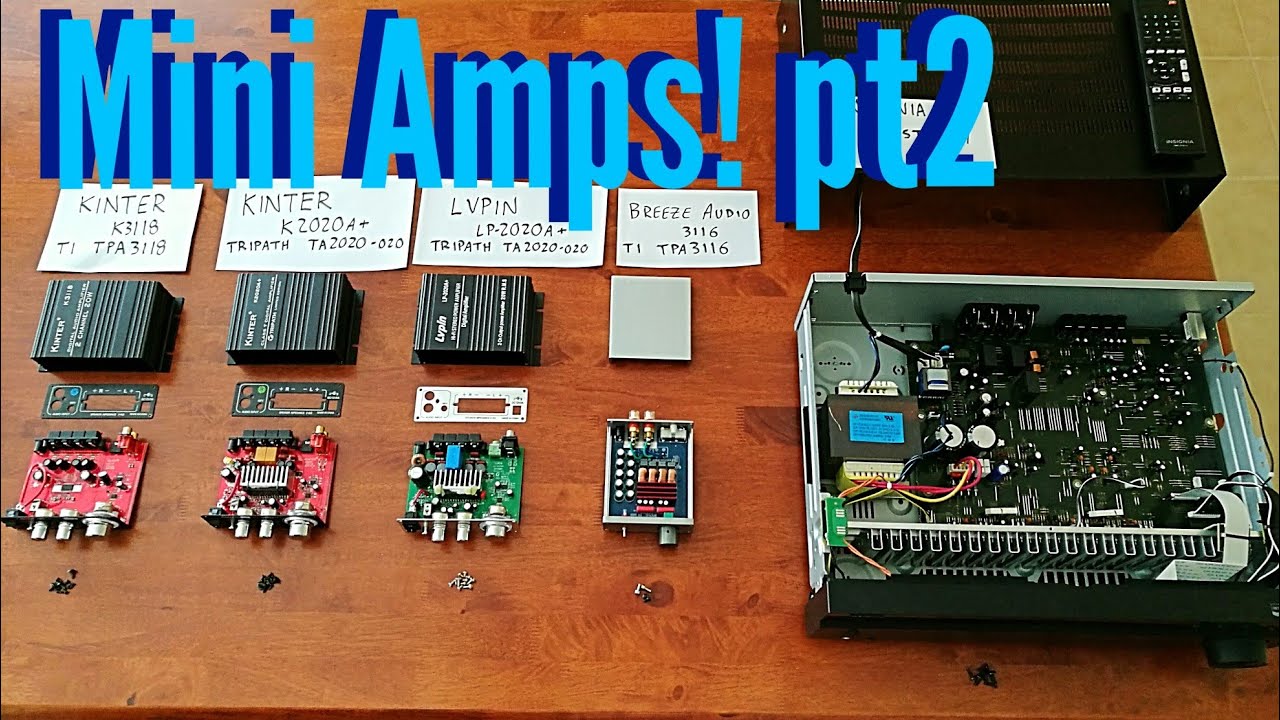 Mini Amps! (Pt2) ~ Tripath 2020 vs TPA3118 vs TPA3116 Class T & D Amplifier Tests ~ Board Guts