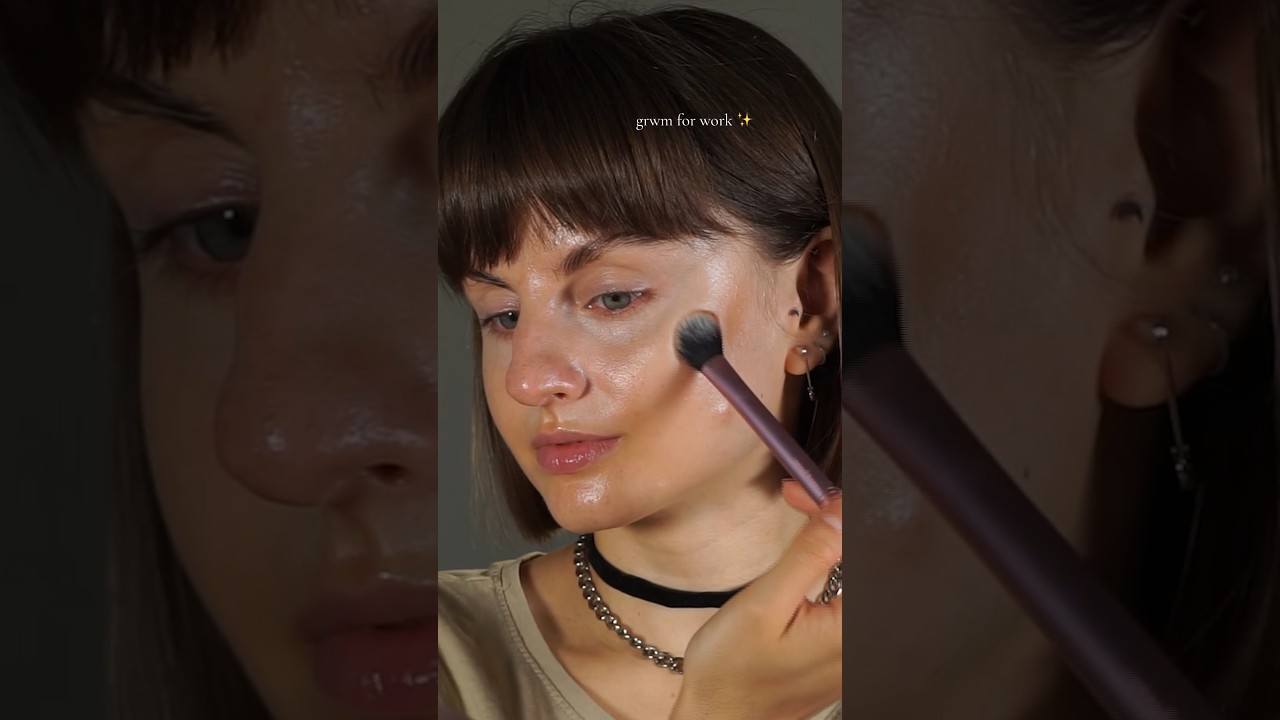 5 minutes makeup for work ✨ #makeuptutorial #workmakeup