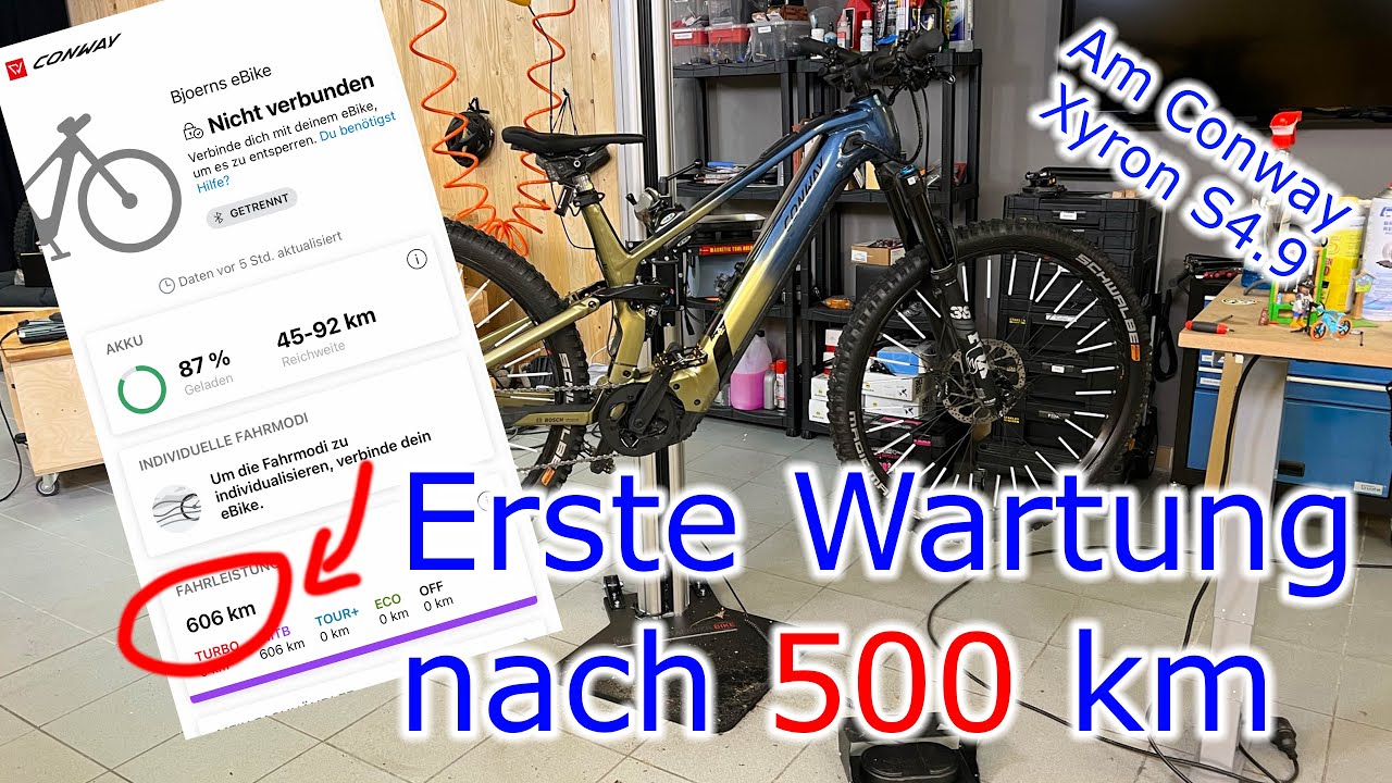 Die erste eBike Wartung nach 500 km!
