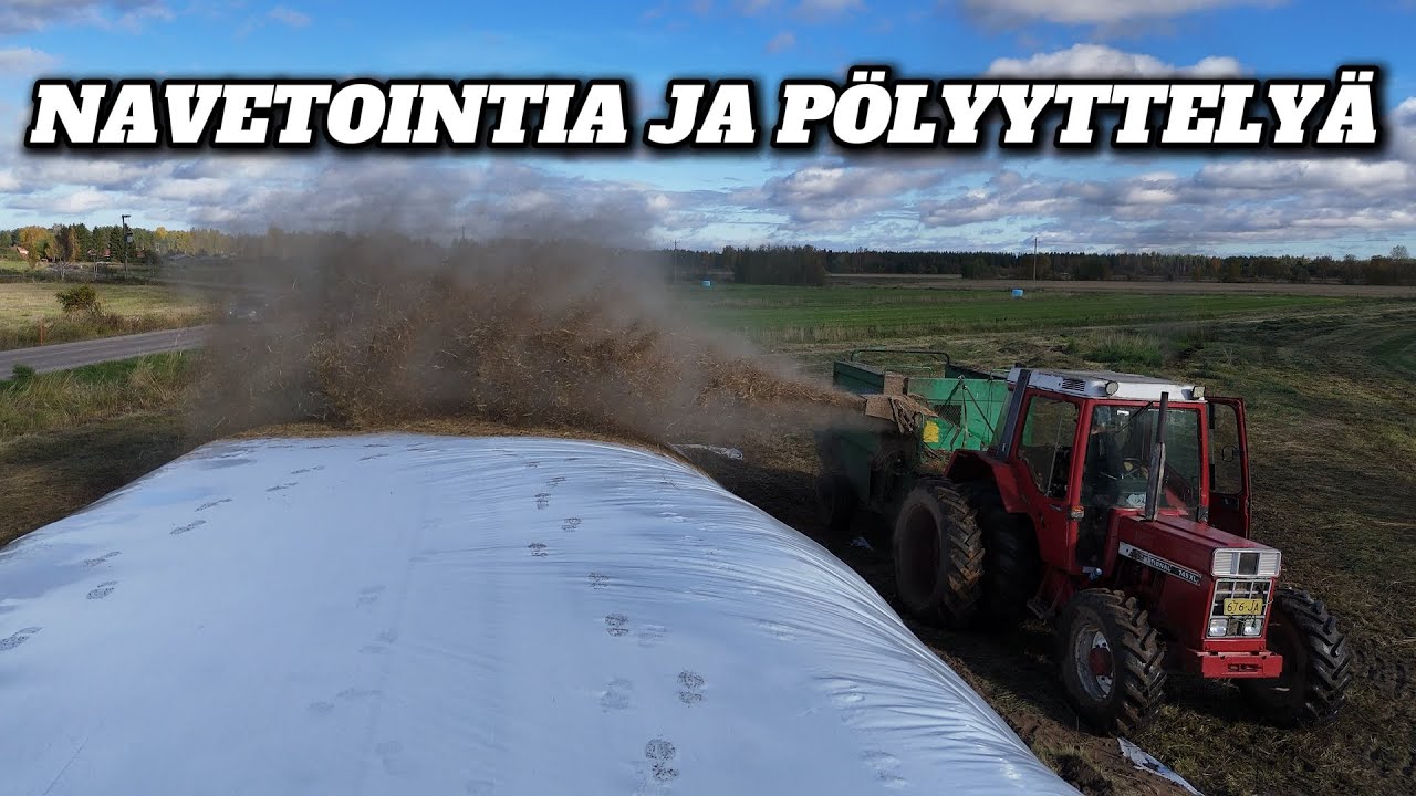 Maatilan arkea | Lehmien ruokintaa, tarhojen kuivitusta ja rehuaumalle peitto!