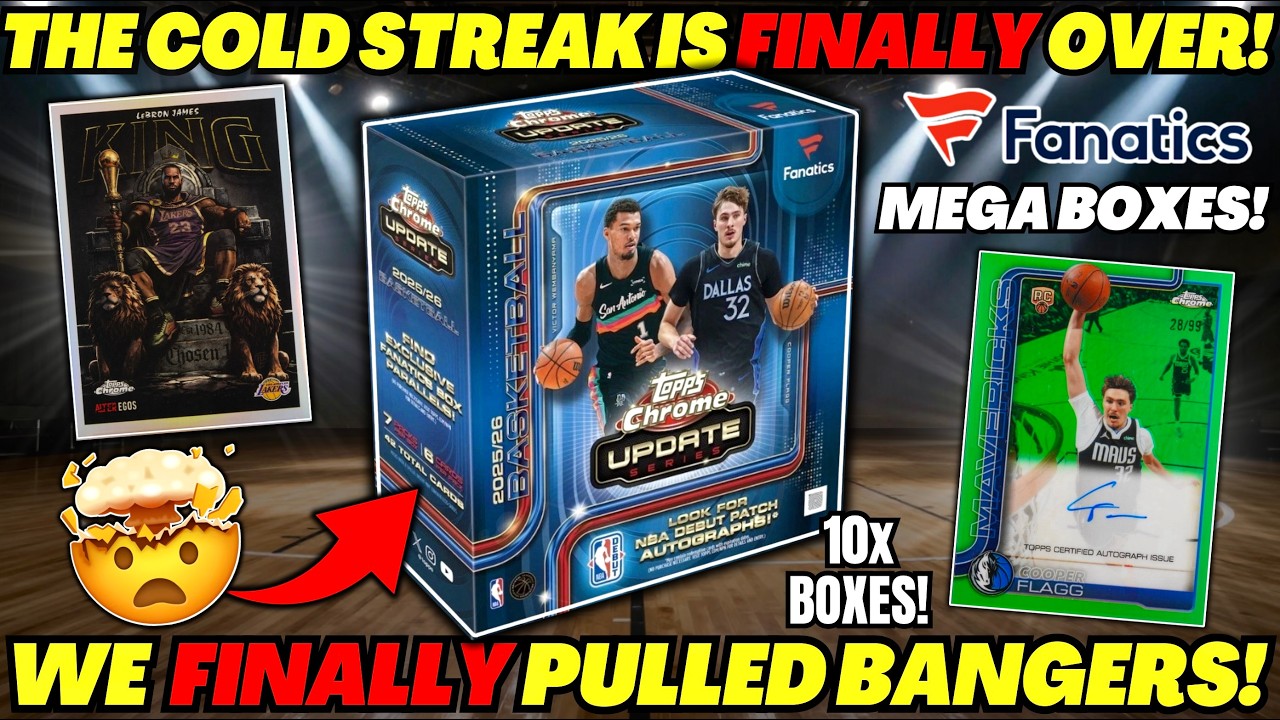 *Похолодание закончилось!😱 Эксклюзивные мегабоксы Fanatics Topps Chrome Update Basketball 2025 го...