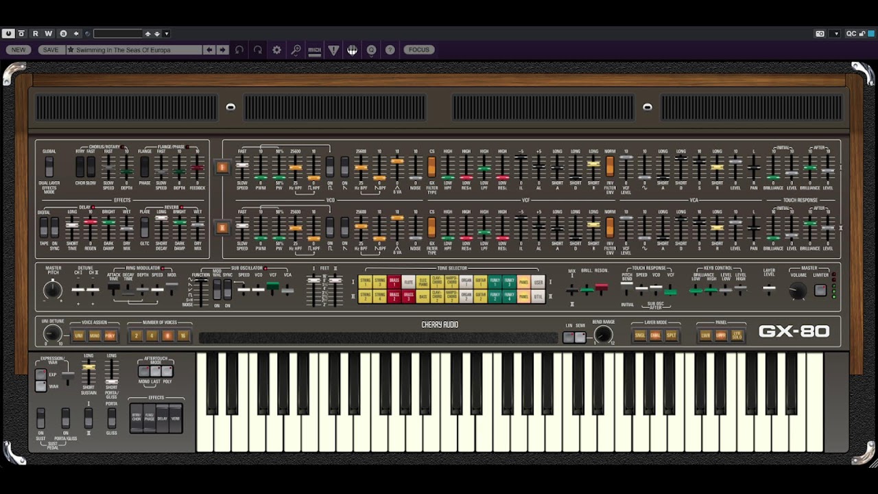 Cherry Audio GX-80 CS80 GX1 Synthesizer Soundsets Play and fun