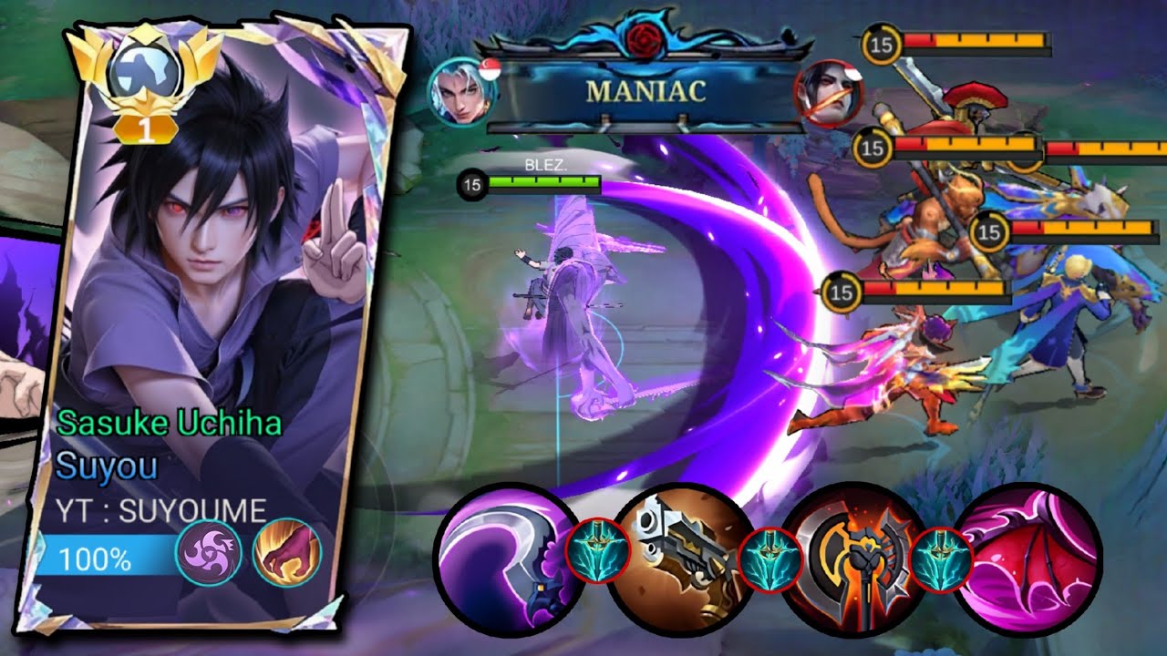 MANIAC!! 🔥 SUYOU TOP GLOBAL BEST BUILD AND EMBLEM NEW UPDATE ONE-SHOT IN HIGH RANK 2026!! - MLBB