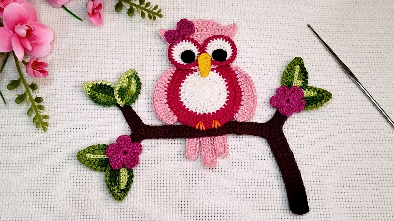 Passo a Passo Corujinha em Crochê. Detalhe que valoriza qualquer peça! 🦉