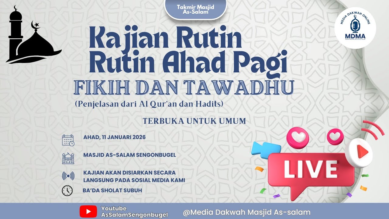 kajian Rutin Ahad Pagi | Masjid As-Salam Sengonbugel