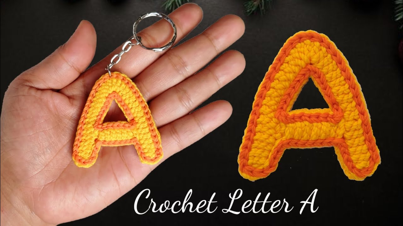 How to crochet the letter A || Key chain