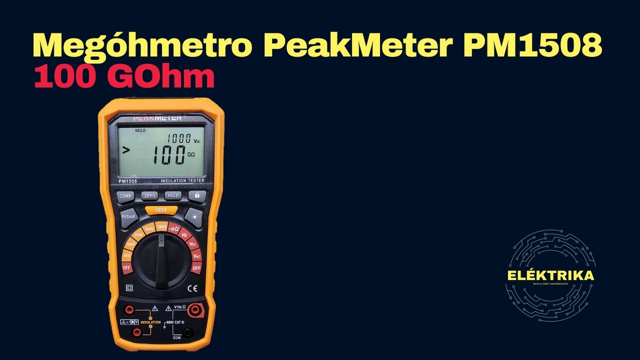Megóhmetro PeakMeter PM1508 Unboxing 100 Gohm