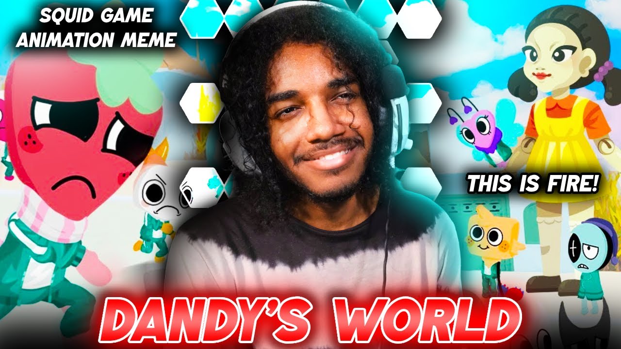 SQUID GAME X DANDY'S WORLD ANIMATION MEME REACTION | SQUID GAME RED LIGHT GREEN LIGHT EP1