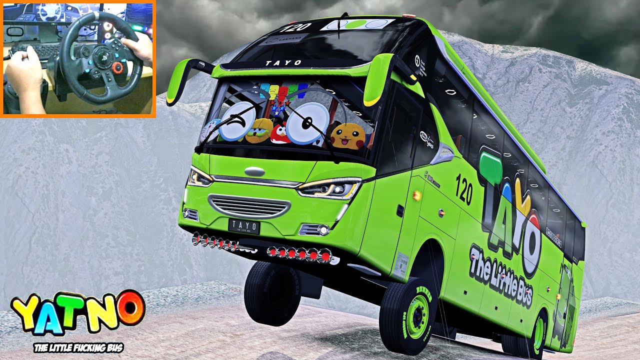 TAYO ASYIK MAIN HUJAN-HUJANAN, ENDINGNYA KEPLESET 🤣🤣🤣 - Euro Truck Simulator 2