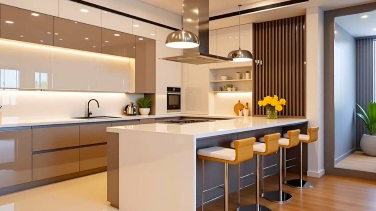Modular Open Kitchen Design | Open Kitchen Luxury Kitchen Living | Small Open Kitchen Breakfast Bar