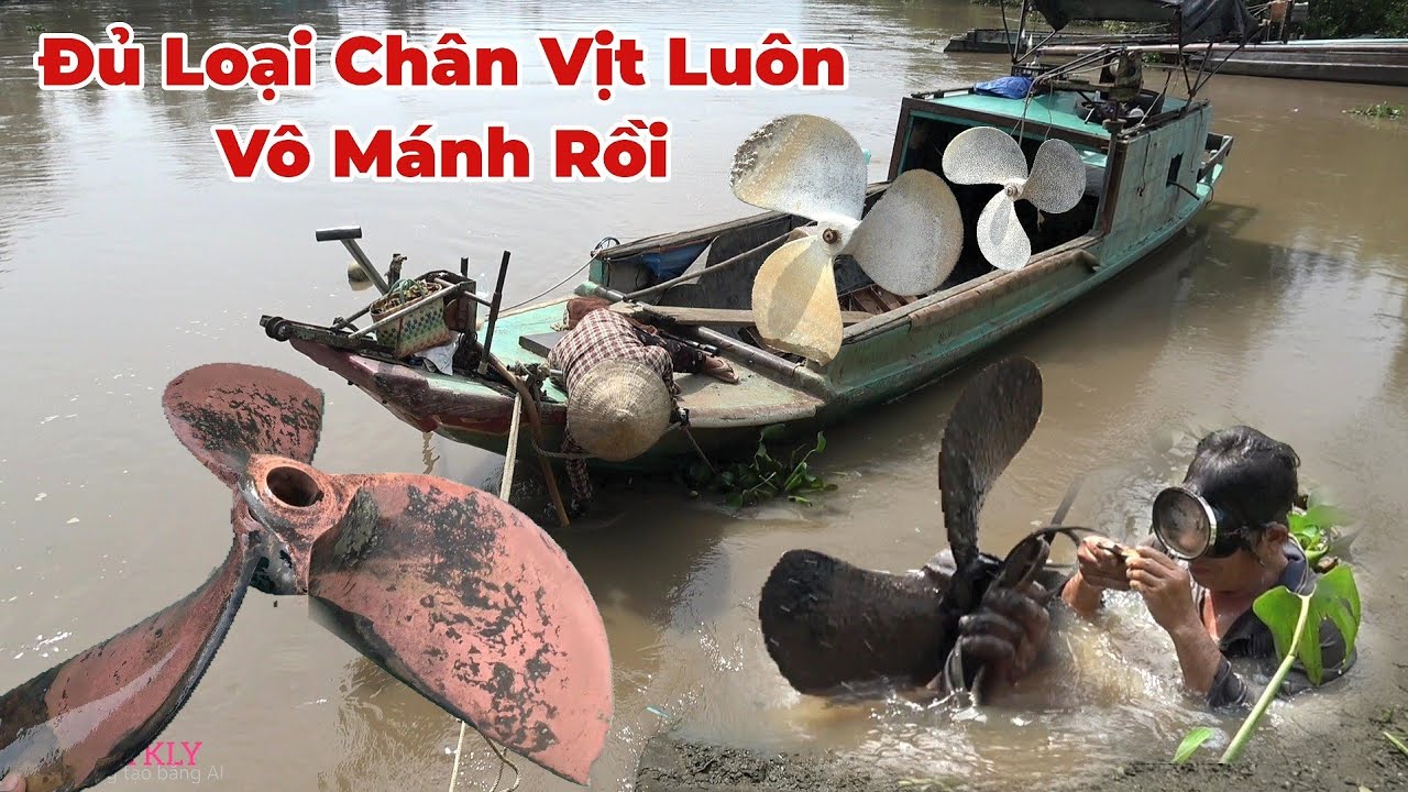 Không Ngờ Nơi Này Tàu Chạy Rớt Nhiều Chân Vịt Vậy Luôn,Thợ Lặn Vô Mánh Khi Mò Quá Nhiều Chân Vịt. 