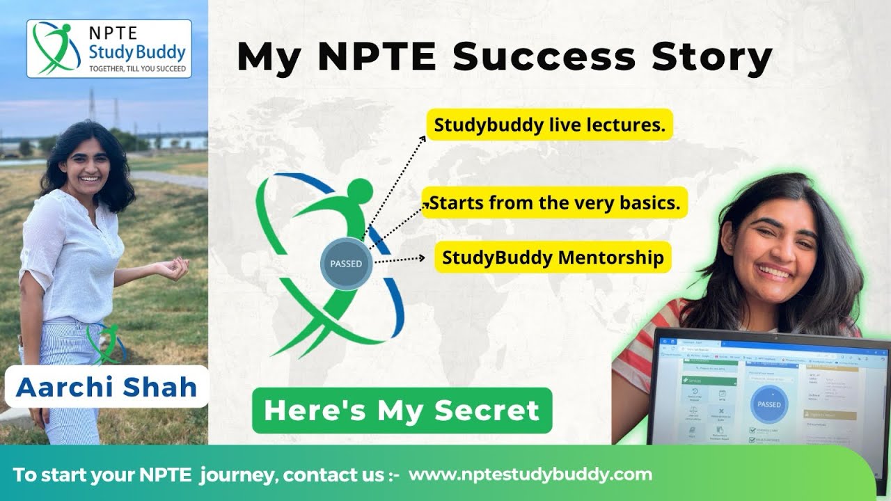 My NPTE journey, strategies and tips| Aarchi Shah with StudyBuddy
