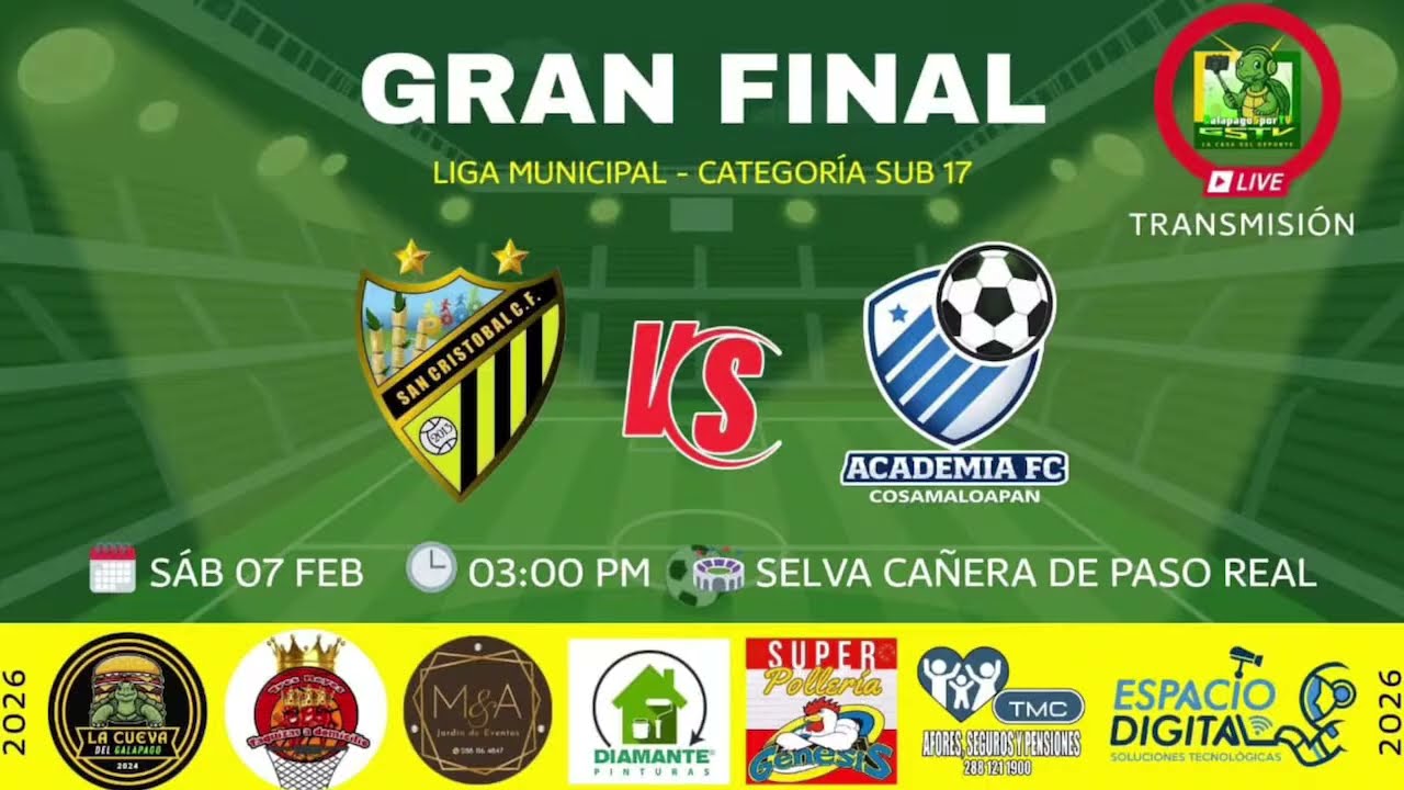 San Cristóbal vs Academia - Final Torneo Sub17 CAC 2026