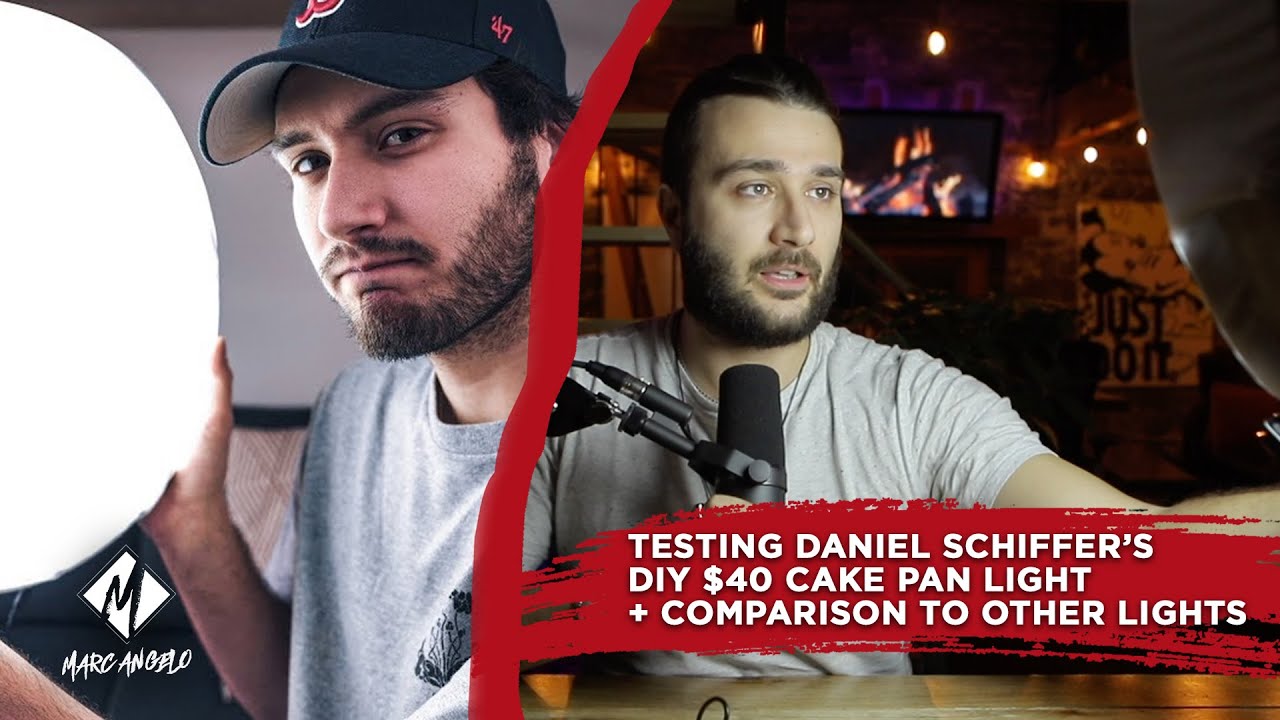 I MADE DANIEL SCHIFFER'S $40 DIY CAKE PAN LIGHT - RESULTS & TEST VS APUTURE 120D mk II