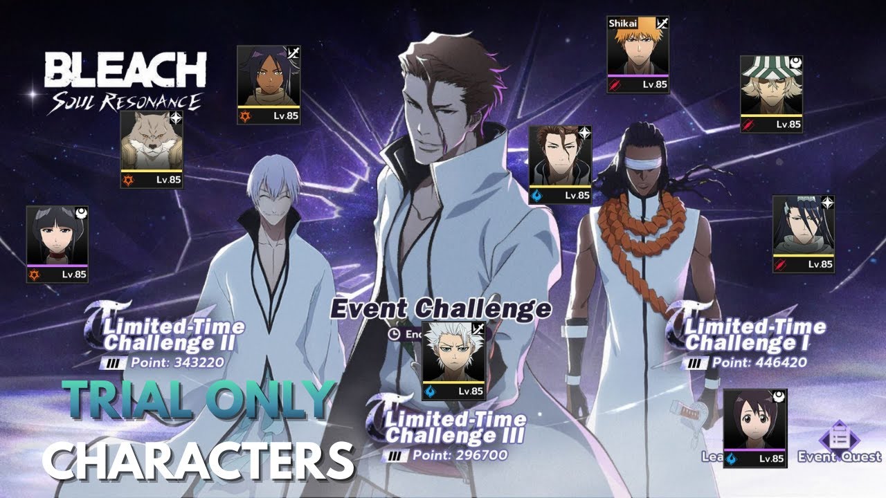 TRIAL CHARACTERS ONLY Event Challenge II & III
