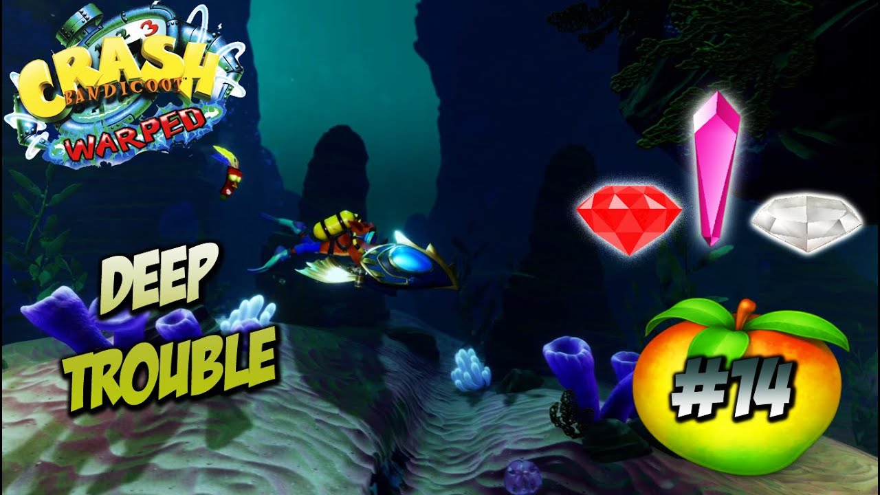 GEMMA ROSSA DEEP TROUBLE - CRASH BANDICOOT 3 - WARPED - EP. 14- GAMEPLAY ITA - GUIDA 105%