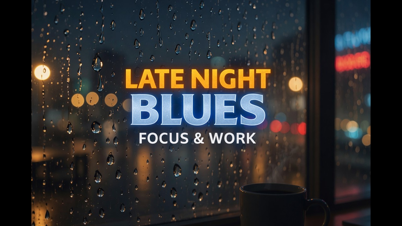Late Night Blues for Focus & Work | Midnight Office Blues Radio (1 Hour)