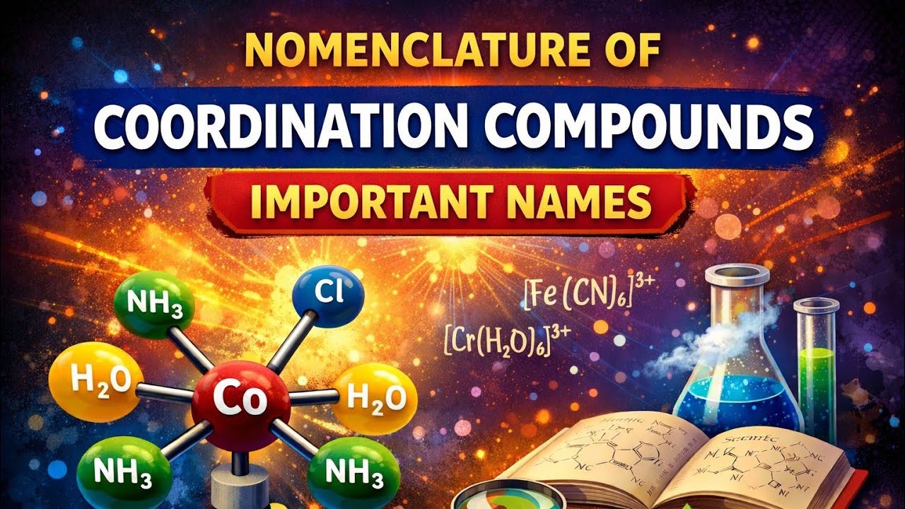 Nomenclature of coordination compound/important names for mp board chemistry exams 