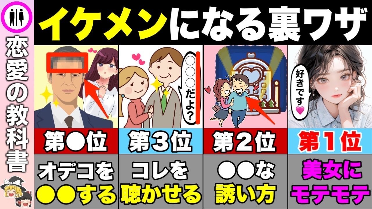 誰でもなれる！イケメンになってモテる方法【恋愛心理学】